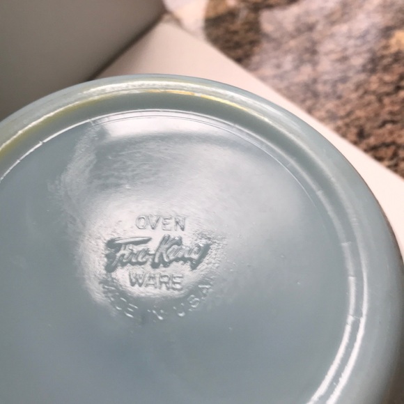 Vintage Fire King Delphite blue mixing bowl - Picture 5 of 9